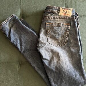 True Religion Women’s Low Rise Dark Wash Relaxed Jeans